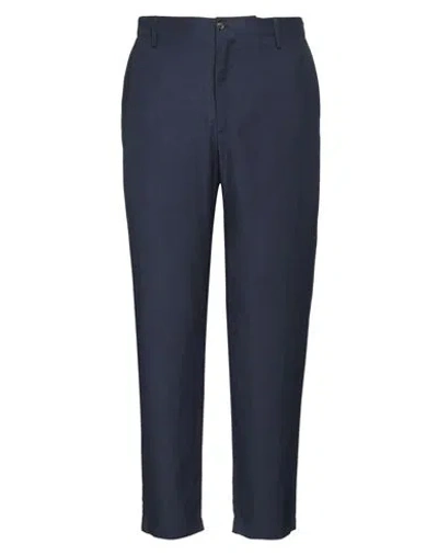 Beaucoup .., Man Pants Navy Blue Size 34 Viscose, Linen