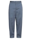 Beaucoup .., Man Pants Slate Blue Size 36 Cotton, Elastane