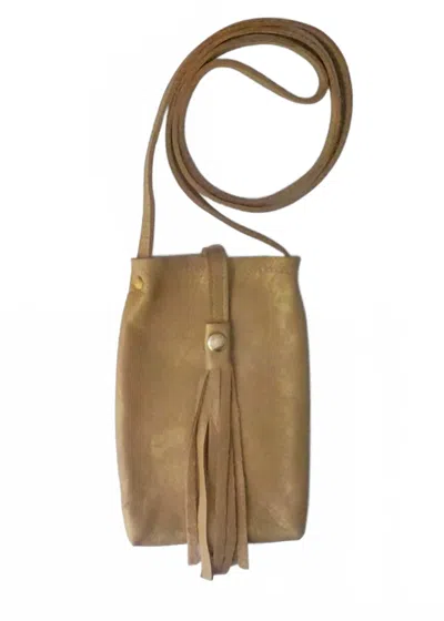 Beaudin Women's Leather Phone Purse In Bronze In Gold