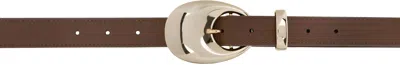 Beaufille Brown Porte Belt In Brown/gold