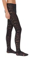 Beaufille Cassia Lace Stockings Black In Black