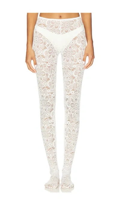 Beaufille Cassia Lace Stockings In White