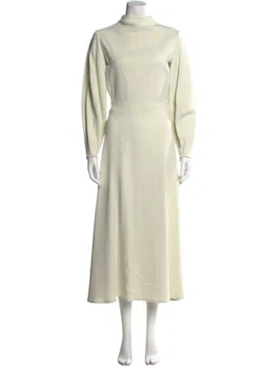 Pre-owned Beaufille Cowl Neck Long Dress In Neutral