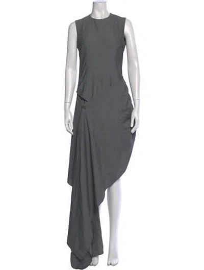 Pre-owned Beaufille Crew Neck Long Dress In Gray