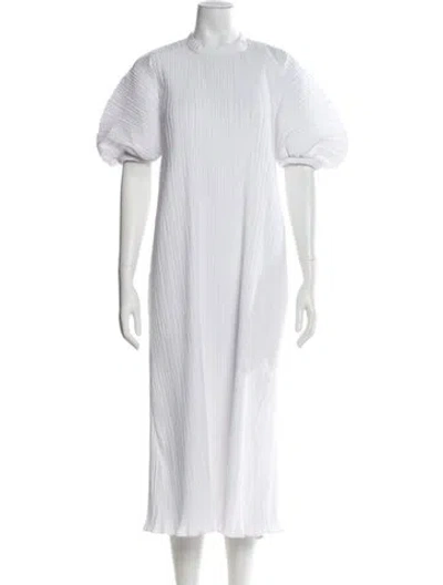 Pre-owned Beaufille Crew Neck Long Dress In White
