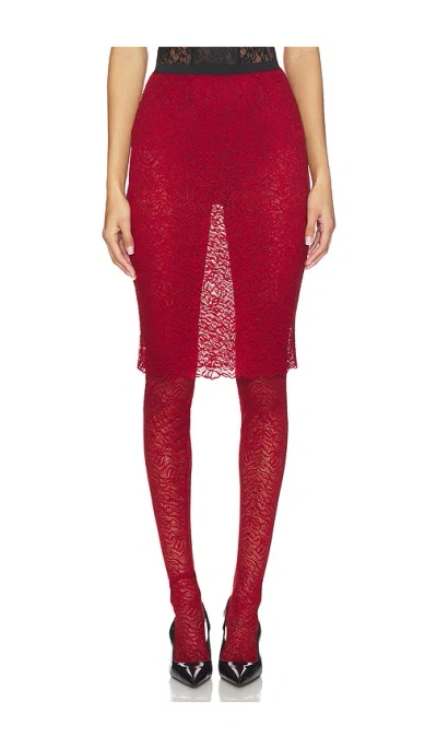 Beaufille Dorado Skirt Legging In Burgundy