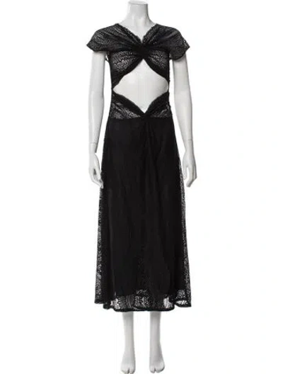 Pre-owned Beaufille Lace Pattern Cover-up In Black
