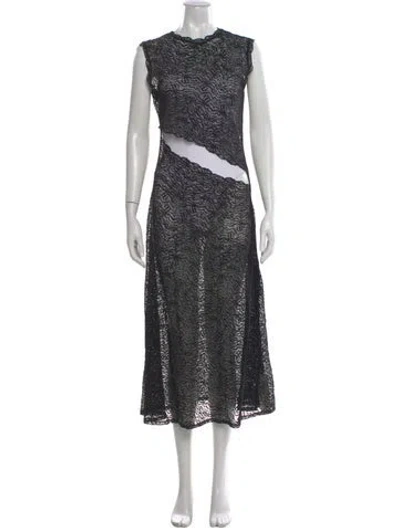 Pre-owned Beaufille Lace Pattern Long Dress In Multi