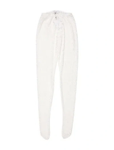 Pre-owned Beaufille Lace Stockings In White