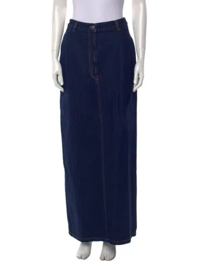 Pre-owned Beaufille Long Skirt In Blue
