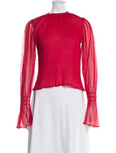 Pre-owned Beaufille Long Sleeve Blouse In Pink
