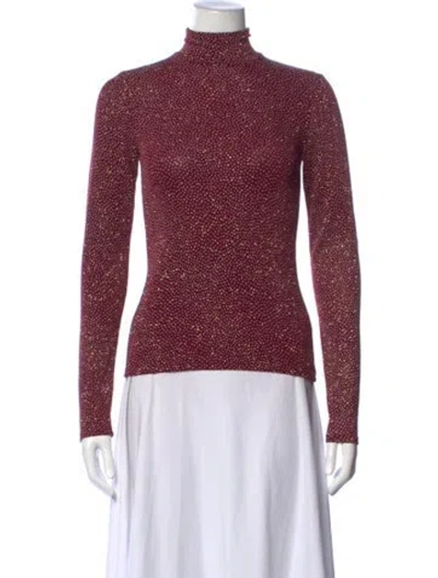 Pre-owned Beaufille Nylon Printed Sweatshirt In Burgundy