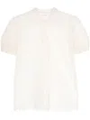 Beaufille Pinta Semi-sheer Tulle Shirt In White
