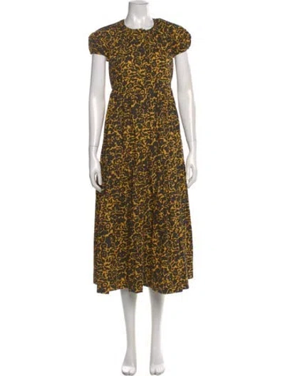 Pre-owned Beaufille Printed Midi Length Dress In Multicolor