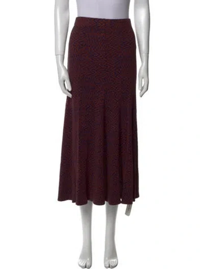 Pre-owned Beaufille Printed Midi Length Skirt In Blue