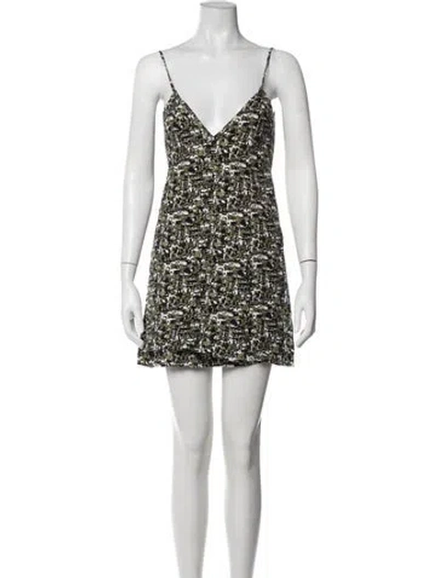 Pre-owned Beaufille Printed Mini Dress In Green
