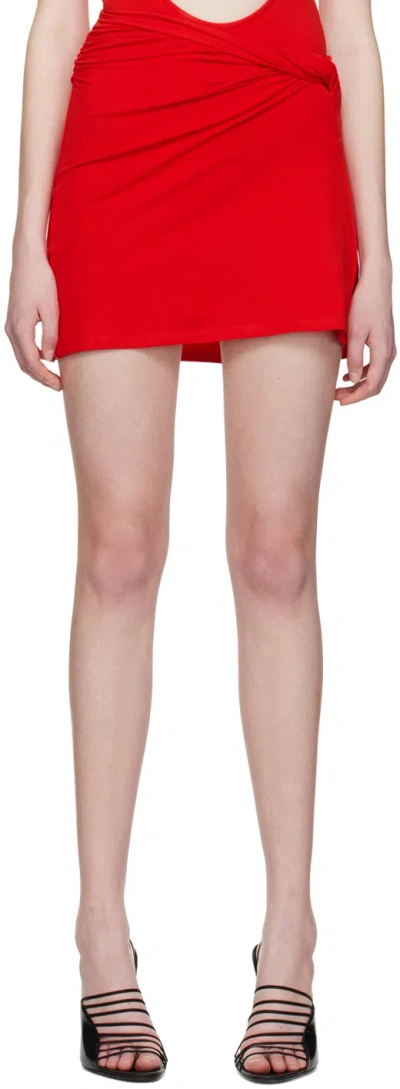 Beaufille Red Maia Miniskirt In Tomato