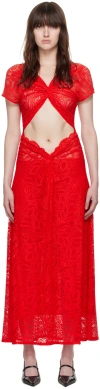 Beaufille Red Sassen Maxi Dress In Red