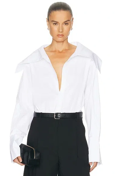 Beaufille Romi Wide-collar Blouse In White