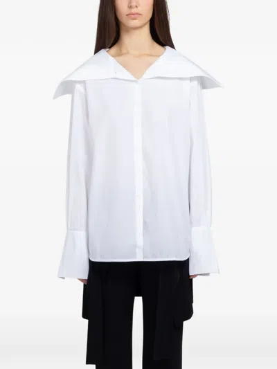 Beaufille Romi Wide-collar Blouse In White