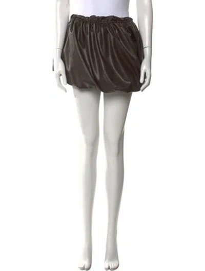 Pre-owned Beaufille Ruffle Embellishment Mini Skirt In Brown