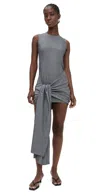 Beaufille Sash Dress Grey Melange In Gray