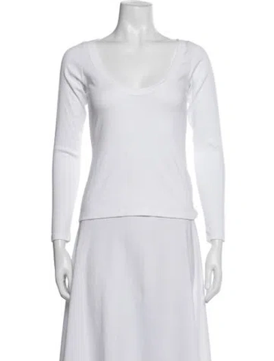 Pre-owned Beaufille Scoop Neck Long Sleeve Top In Neutrals