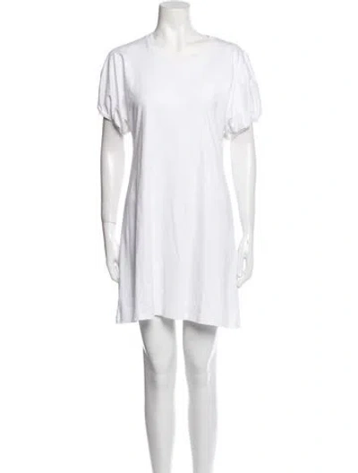 Pre-owned Beaufille Scoop Neck Mini Dress In White