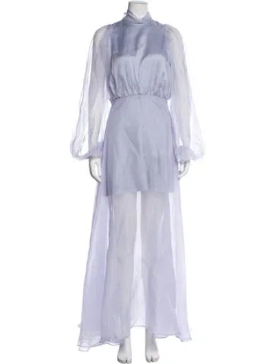 Pre-owned Beaufille Silk Long Dress In Purple