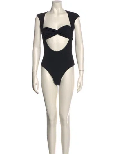 Pre-owned Beaufille Square Neckline Sleeveless Bodysuit In Neutral