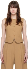 Beaufille Ssense Exclusive Tan Rubens Vest In Camel