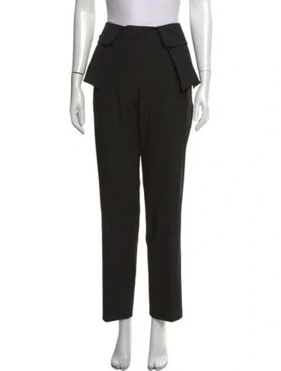 Pre-owned Beaufille Straight Leg Pants In Black