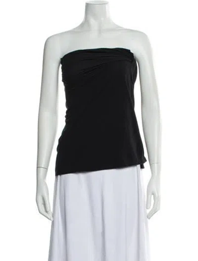 Pre-owned Beaufille Strapless Top In Black
