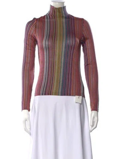 Pre-owned Beaufille Striped Turtleneck Top In Multi