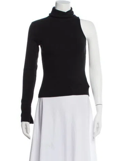 Pre-owned Beaufille Turtleneck Long Sleeve Top In Black