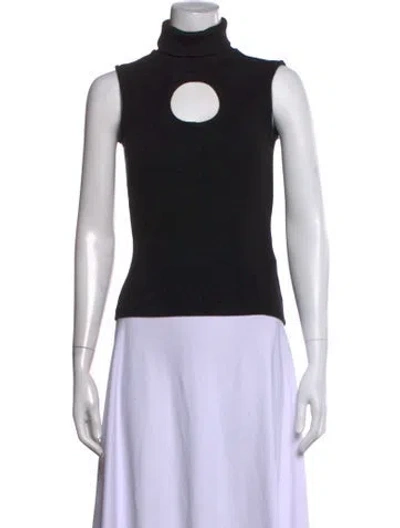 Pre-owned Beaufille Turtleneck Sleeveless Top In Black