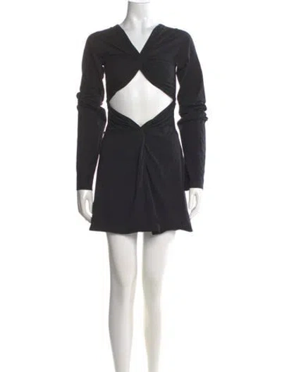 Pre-owned Beaufille V-neck Mini Dress In Black