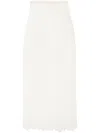 Beaufille Mori Tulle Midi Skirt In White