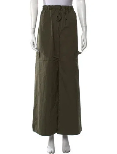 Pre-owned Beaufille Wide Leg Pants In Green