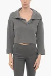 Beaufille Wool Blend Botero Sweater With Polo Neck In Grey