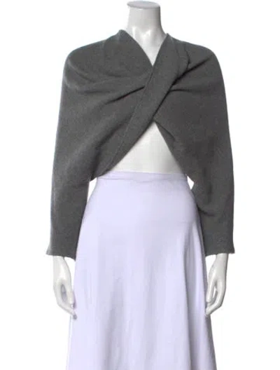 Pre-owned Beaufille Wool V-neck Sweater In Gray