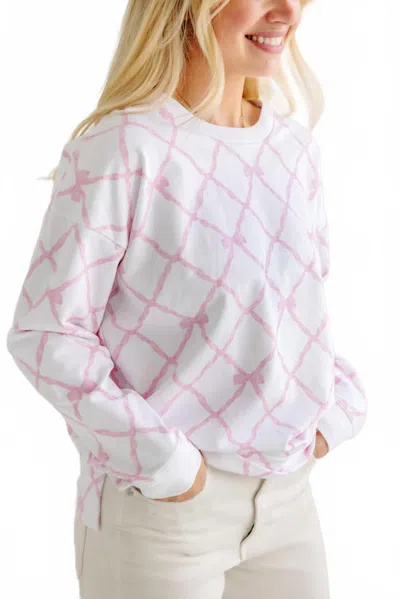 Beaufort Bonnet Belle Meade Bow Crew Sweatshirt In White