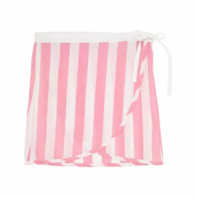 Beaufort Bonnet Women's Wrap Song Sarong In Hamptons Hot Pink Stripe