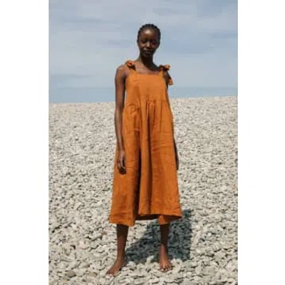 Beaumont Organic Aerwyna-may Pecan Dress In Orange