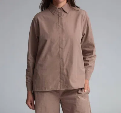 Beaumont Organic Celia Jane Shirt In Mocha In Beige