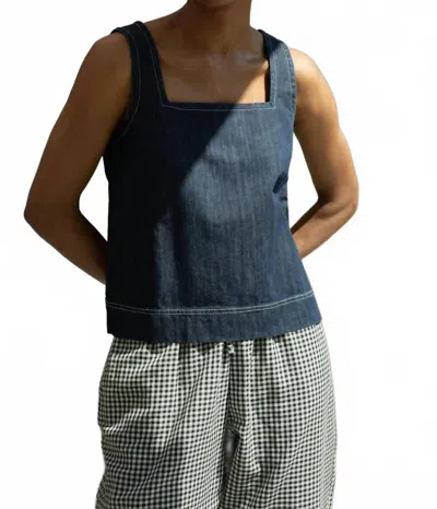 Beaumont Organic Jess-leigh Cotton Vest In Denim Organic In Multi