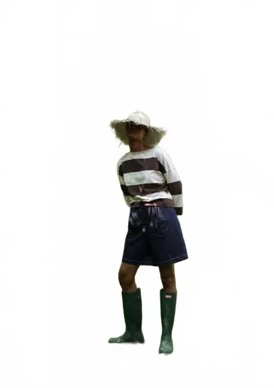 Beaumont Organic Paola-leigh Cotton Shorts In Denim Organic In Multi