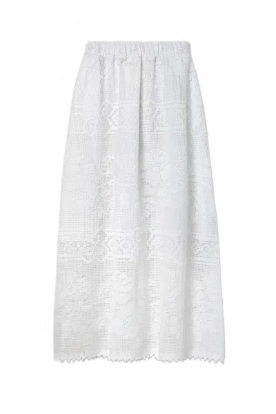 Beaumont Organic Women's Lyla-fay Cotton Lace Skirt In White