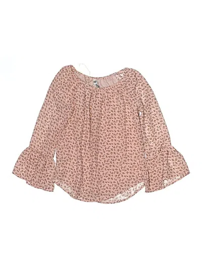 Pre-owned Beautees Kids' 3/4 Sleeve Blouse In Pink