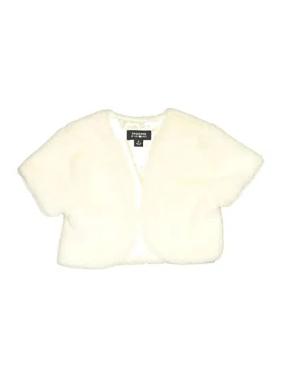 Pre-owned Beautees Kids' Faux Fur Vest In Ivory